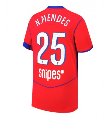 Paris Saint-Germain Nuno Mendes #25 Tredjetrøje 2025-26 Kortærmet
